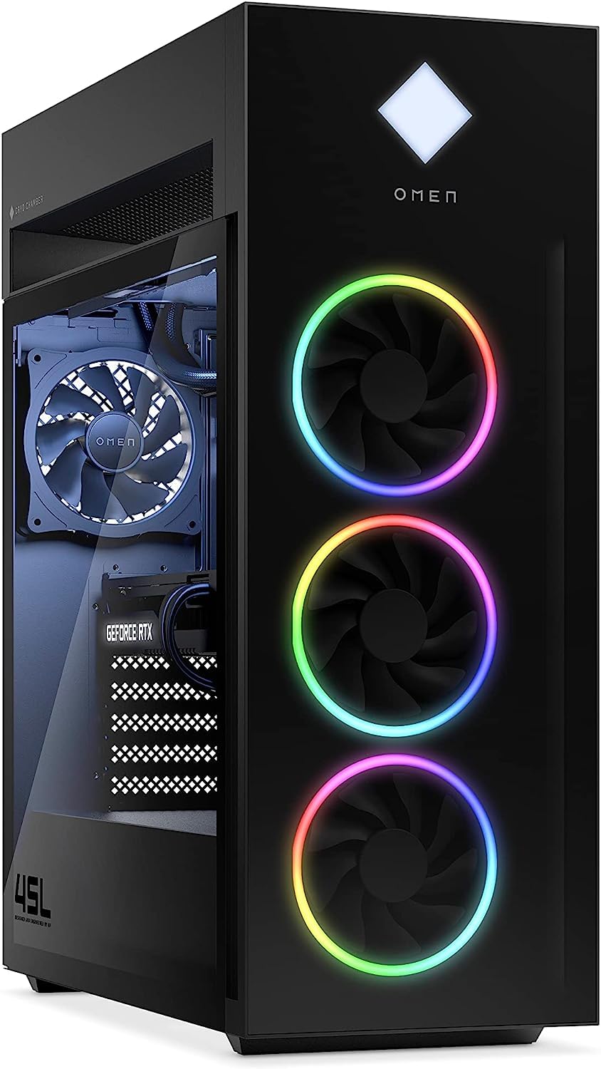 HP OMEN 25L RTX 3070 Gaming Desktop PC (AMD Ryzen 7 5800X RGB Liquid Cooled  Processor