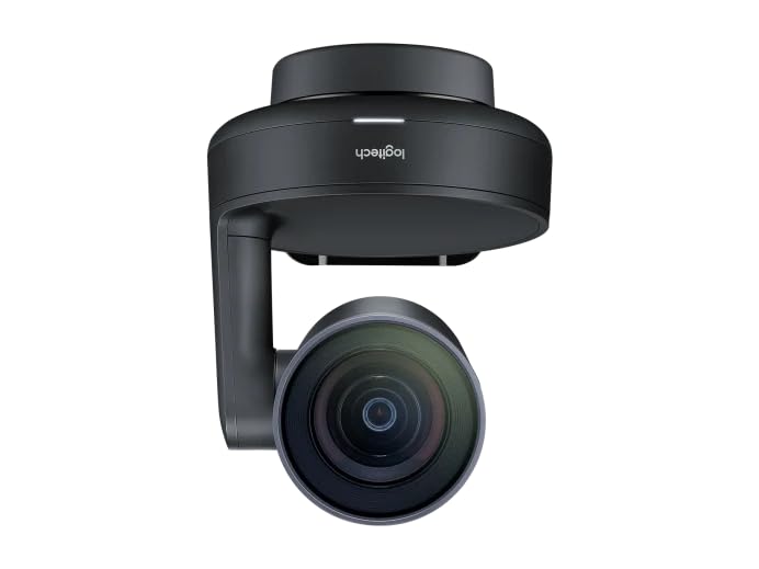 Logitech Rally 4K UHD PTZ Conference Camera - Pan Tilt Zoom, RightSight, Autofocus, studio-quality, Remote control, Invertible, Certified for Teams, Zoom, Skype, Fuze & More (New) (Renewed)