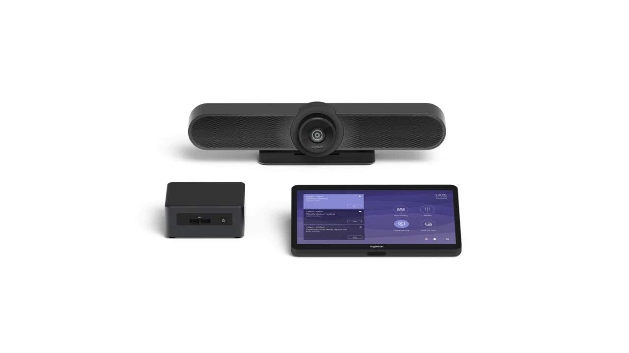 Logitech Room Solution for Microsoft Teams - Small, Medium & Large Room Kits - Rally Camera/MeetUp Camera, intel NUC, Tap, Strong USB Cablem, Rally Mount (Renewed)