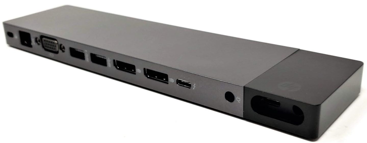 HP ZBook 200W P5Q61AA Thunderbolt 3 Docking Station – USB A, Thunderbolt, DisplayPort, VGA, RJ-45, 3.5 Combo Jack, For HP ZBook 14u, 15u, 15, 17, Studio, Create, Fury and more (New)(Renewed)