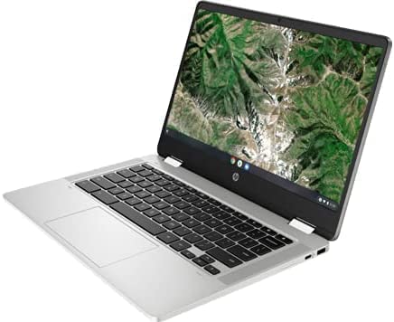 HP Chromebook x360 14a-ca0005na 14” FHD Touch Laptop, Intel Celeron N4020 (2 Cores, 2.8GHz), 4GB RAM, 64GB SSD, Intel UHD Graphics, WiFi 11ac & BT 5, Chrome OS – UK Keys - 321A5EA (Renewed)