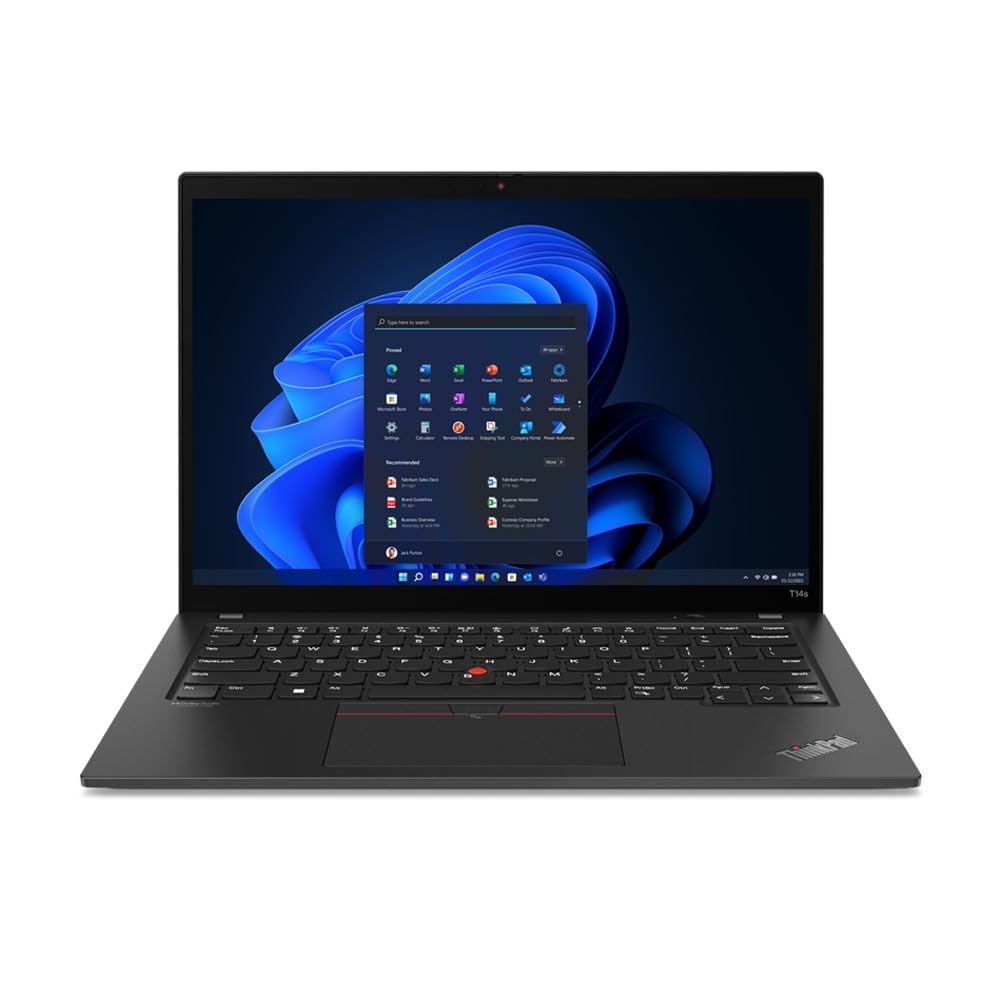 Lenovo ThinkPad T14 Gen 2 - i7-1165G7 (4 Cores, 4.7GHz), 16GB DDR4, 1TB PCIe Gen 4.0 x4 NVMe, Fingerprint, SD, Fingerprint & Smart Card Reader, WIFI 6, UK Backlit Keys, Windows 11 Pro (New) (Renewed)