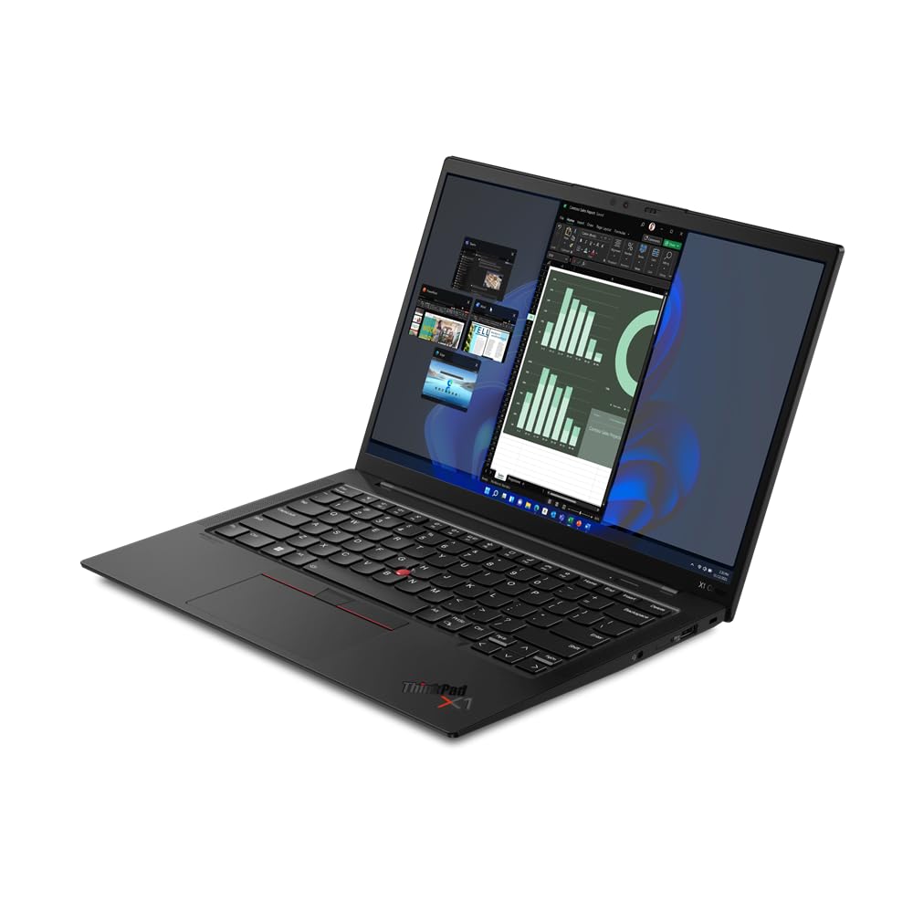 Lenovo ThinkPad X1 Carbon Gen 10 14” 2.8K OLED – i7-1265U (10 Cores, 4.8GHz), 2TB PCIe Gen 4.0 x4 NVMe, 32GB LPDDR5, vPro, Fingerprint Reader, NFC, WIFI 6E, UK Backlit Keys, Windows 11 Pro (Renewed)