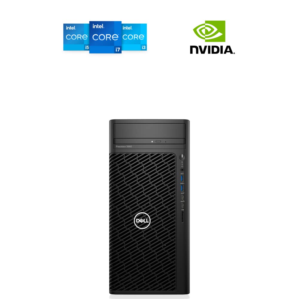 dell Dell Precision 3660 Tower, i7-12700 (12 Core, 4.9GHz), Nvidia RTX A2000 6GB GDDR6, 2TB PCIe Gen 4.0 x4 NVMe, 64GB DDR5, 2TB HDD, SD Card Reader, LAN, Windows 11 Pro (Renewed)