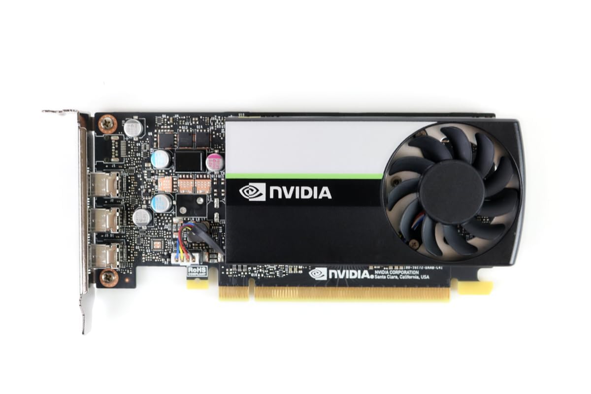 Dell Nvidia Quadro T400 2GB Graphics Card (GDDR6, 64bit, 384 CUDA Cores, DirectX 12, 3x mDP) with 3x mDP to DP Adapters, High & Low-Profile Bracket (Renewed)