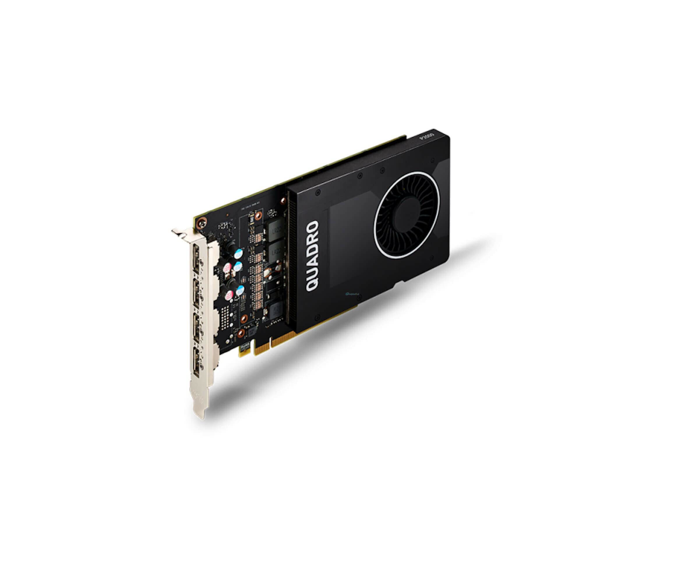 Nvidia Quadro P2000 5GB GDDR5 Single-Slot Graphics Card - 1024 CUDA Cores, 3.0 TFLOPS, 160bit, 140GB/s, 4 x DisplayPort 1.4, 75W Power Consumption, PCI Express 3.0 x16 (Renewed)