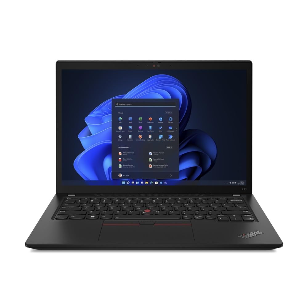 Lenovo ThinkPad X13 Gen 3 13.3” WUXGA - i7-1260P (12 Cores, 4.7GHz), 2TB PCIe Gen 4.0x4 NVMe, 16GB LPDDR5, Smartcard Reader, WIFI 6E & BT 5.1, UK Backlit Keys, Windows 11 Pro (Renewed)