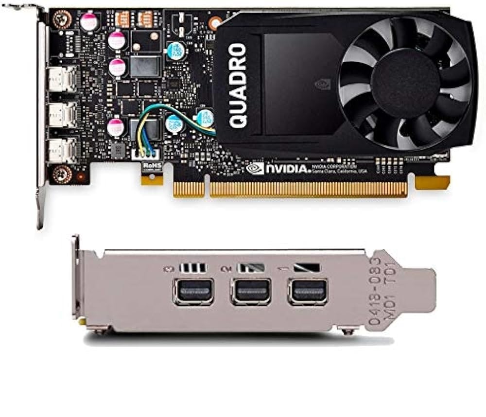 PNY Nvidia Quadro P400 2GB GDDR5 Single-Slot Graphics Card  256 CUDA Cores, 64bit, 3 Mini DisplayPort 1.4 Ports, 30W, PCI Express 3.0 x16 with High- & Low-Profile Bracket (Plain Boxed)