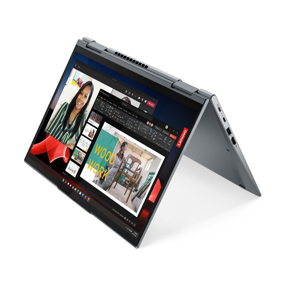 Lenovo ThinkPad X1 Yoga Gen 8 14” FHD+ 2-in-1 Touchscreen – i7-1355U (10 Core, 5.0GHz), 2TB PCIe Gen 4.0x4 NVMe, 16GB LPDDR5, 4G LTE, Fingerprint Reader, NFC, UK Backlit Keys, Windows 11 Pro (Renewed)