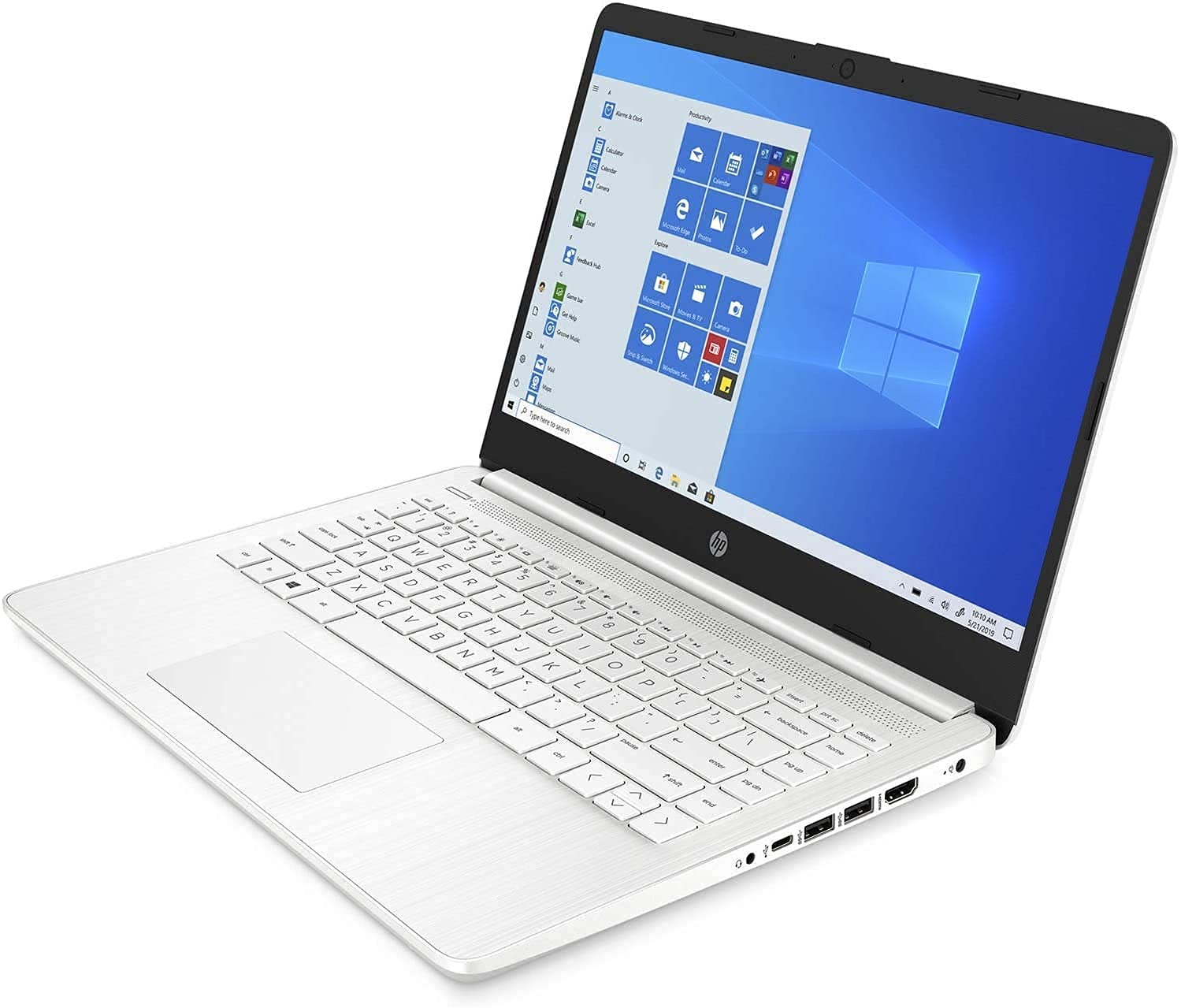 HP 14S-FQ0017NA 14in HD Laptop, AMD 3020e up to 2.6GHz, 4GB DDR4, 64GB eMMC, Wireless 11ac & Bluetooth 4.2, Windows 10 Home - UK Keyboard Layout - Non HP Plain Box (Renewed)