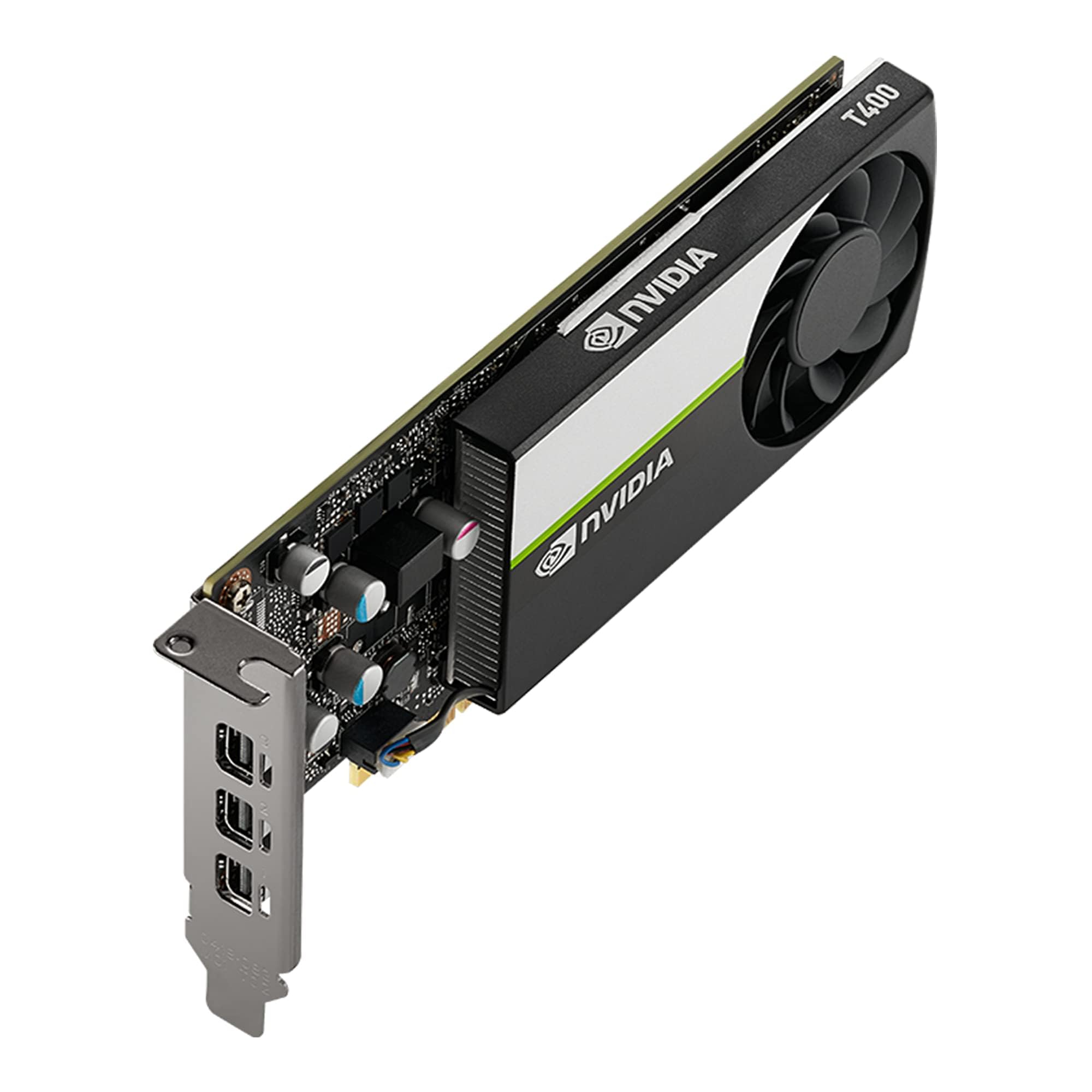 Dell Nvidia Quadro T400 2GB Graphics Card (GDDR6, 64bit, 384 CUDA Cores, DirectX 12, 3x mDP) with 3x mDP to DP Adapters, High & Low-Profile Bracket (Renewed)