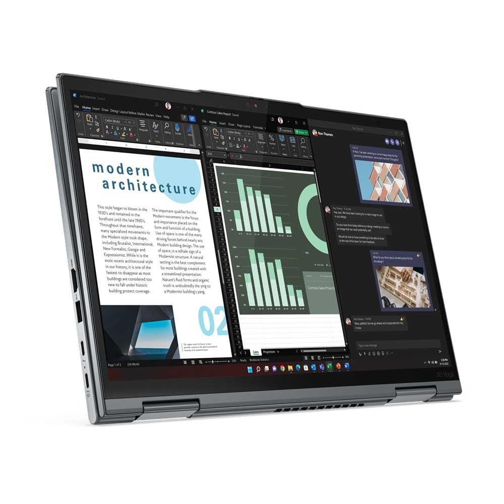 Lenovo ThinkPad X1 Yoga Gen 8 14” FHD+ 2-in-1 Touchscreen – i7-1355U (10 Core, 5.0GHz), 2TB PCIe Gen 4.0x4 NVMe, 16GB LPDDR5, 4G LTE, Fingerprint Reader, NFC, UK Backlit Keys, Windows 11 Pro (Renewed)