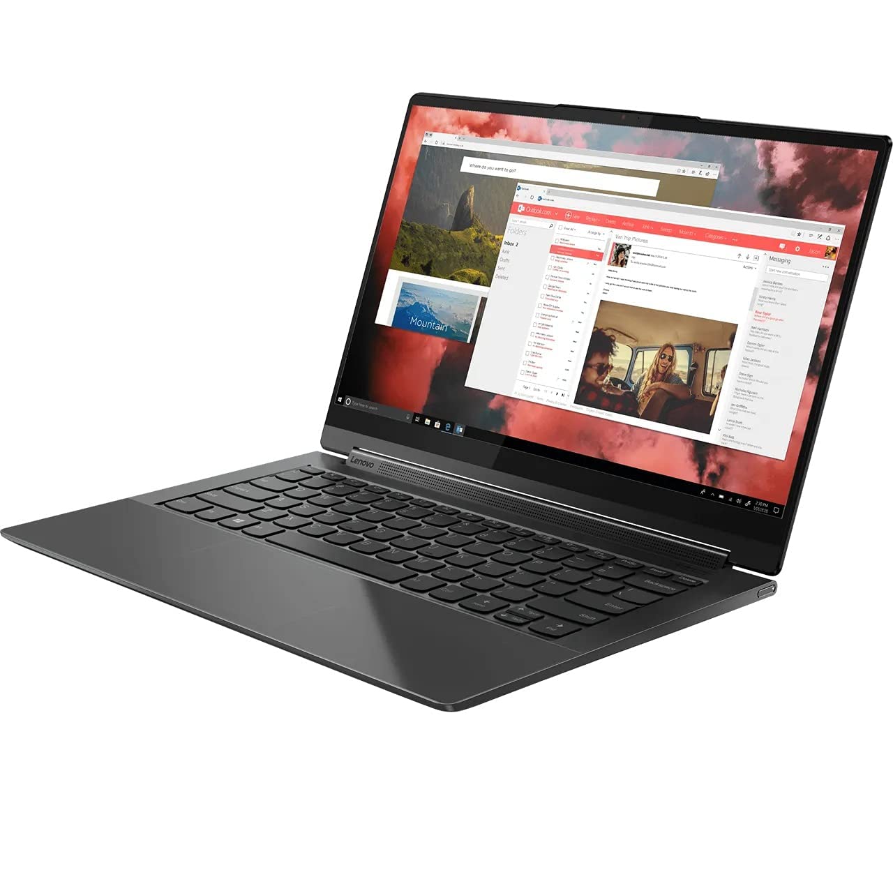 Lenovo Yoga 9i 14ITL5 14"UHD(3840x2160)HDR Convertible Touchscreen Laptop–i7-1165G7,16GB DDR4,2TB SSD,WiFi 11ax & BT 5.2,Free upgrade to Windows 11 pro – Shadow Black Leather - 82BG000GUK (Renewed)