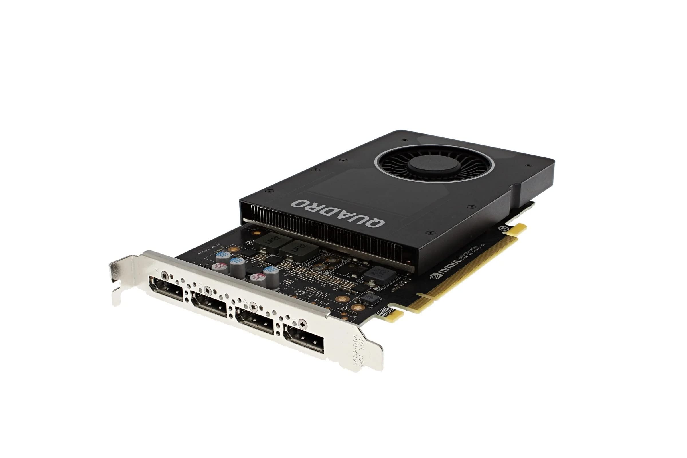 Nvidia Quadro P2000 5GB GDDR5 Single-Slot Graphics Card - 1024 CUDA Cores, 3.0 TFLOPS, 160bit, 140GB/s, 4 x DisplayPort 1.4, 75W Power Consumption, PCI Express 3.0 x16 (Renewed)