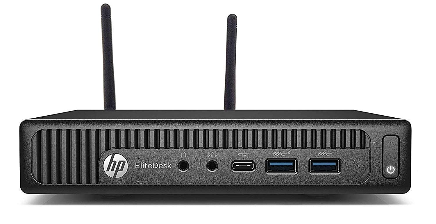HP EliteDesk 800 G2 Mini - i3 6100T, 512GB SSD, 8GB DDR4, Wireless Dual Band 11AC & Bluetooth 4.2 with Enhanced Dual Antennas, GbE, Windows 10 Pro (Renewed)