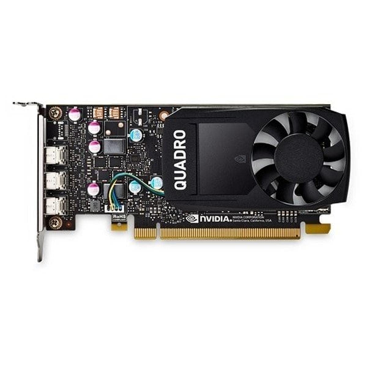 PNY Nvidia Quadro P400 2GB GDDR5 Single-Slot Graphics Card  256 CUDA Cores, 64bit, 3 Mini DisplayPort 1.4 Ports, 30W, PCI Express 3.0 x16 with High- & Low-Profile Bracket (Plain Boxed)