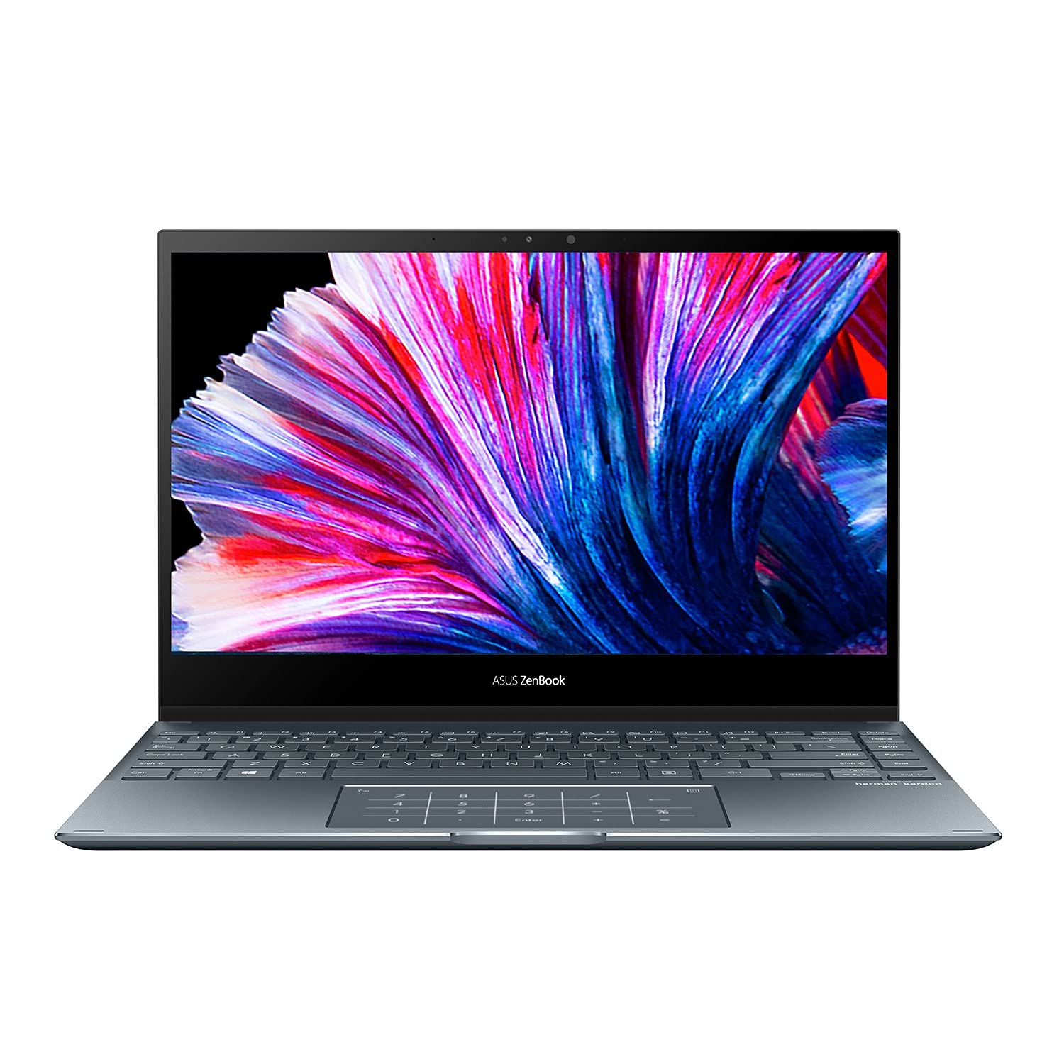 ASUS ZenBook Flip 13.3” OLED Touchscreen Laptop - Intel i7-1165G7 (4 Cores, 4.7GHz), Integrated Intel Iris Xe Graphics, 16GB DDR4, 1TB SSD, WIFI 6 & BT 5, Win 11 Pro - UK Backlit Keyboard
