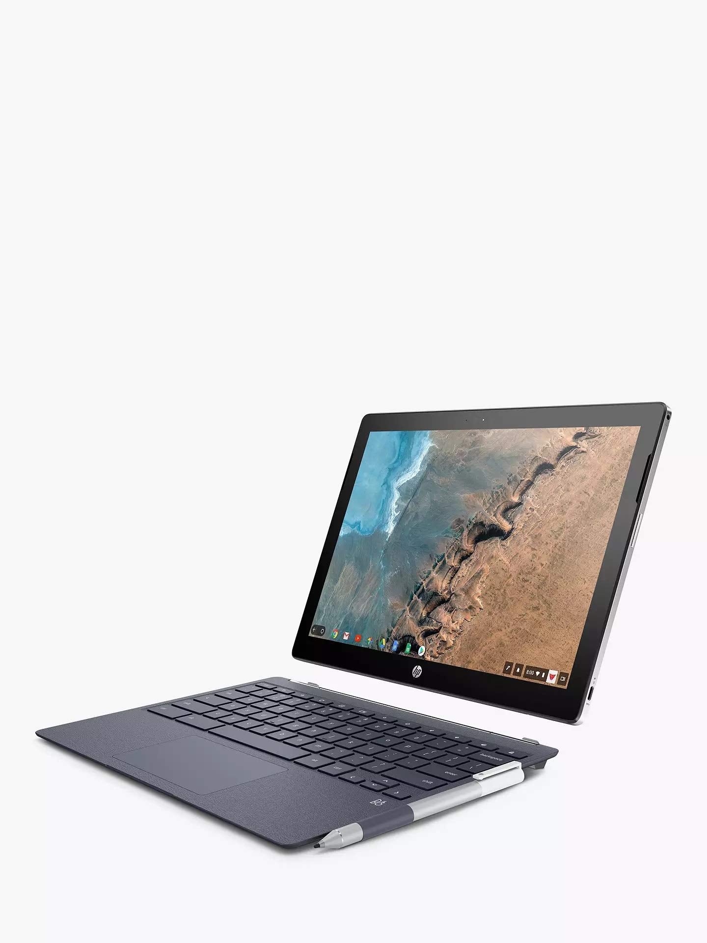 HP Chromebook x2-12-f000na 12.3" 2K IPS WLED (2400 x 1600) 2 in 1 Hybrid Tablet PC - Intel Core m3-7Y30, 8GB LPDDR3, 64GB eMMC, Wireless 11ac & Bluetooth 4.2, ChromeOS - UK Keyboard