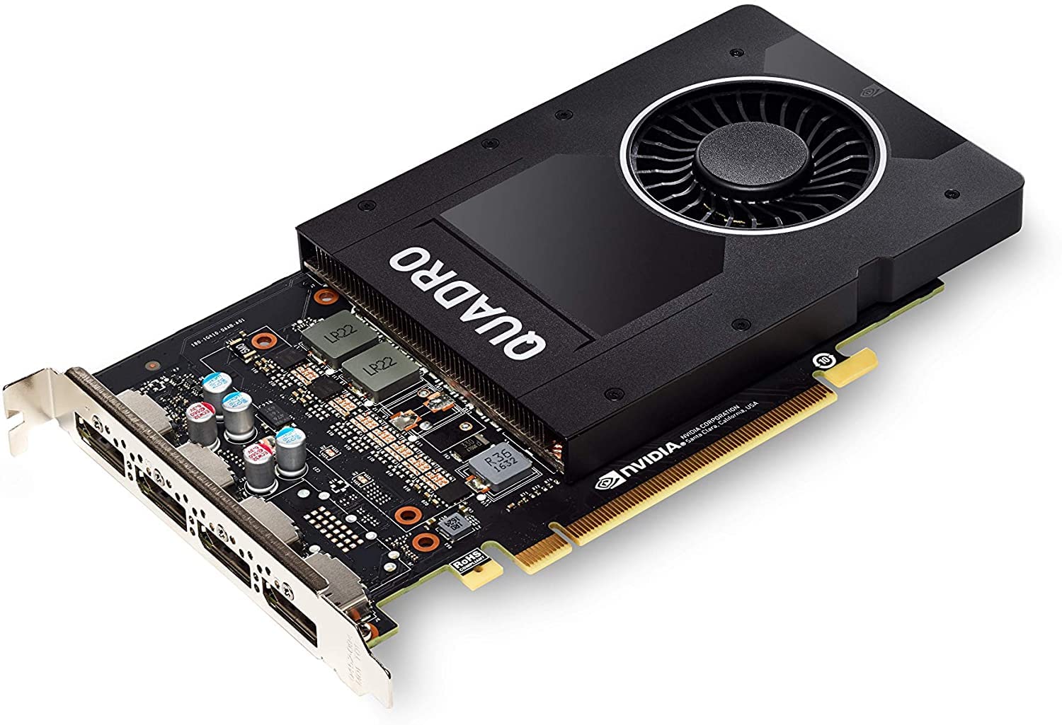 Nvidia Quadro P2000 5GB GDDR5 Single-Slot Graphics Card - 1024 CUDA Cores, 3.0 TFLOPS, 160bit, 140GB/s, 4 x DisplayPort 1.4, 75W Power Consumption, PCI Express 3.0 x16 (Renewed)