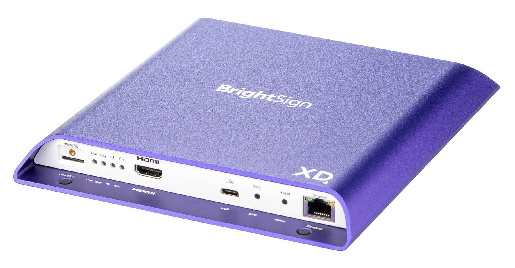 BrightSign XD1034 Expanded I/O Player with 7 Port USB HUB (USB700) & 8GB MicroSD Card - One 4K or Dual 1080@60Fps and HDR10+ video decoding, Live, H.265, HTML5, Video Walls, AutoWall, Zones (Renewed)