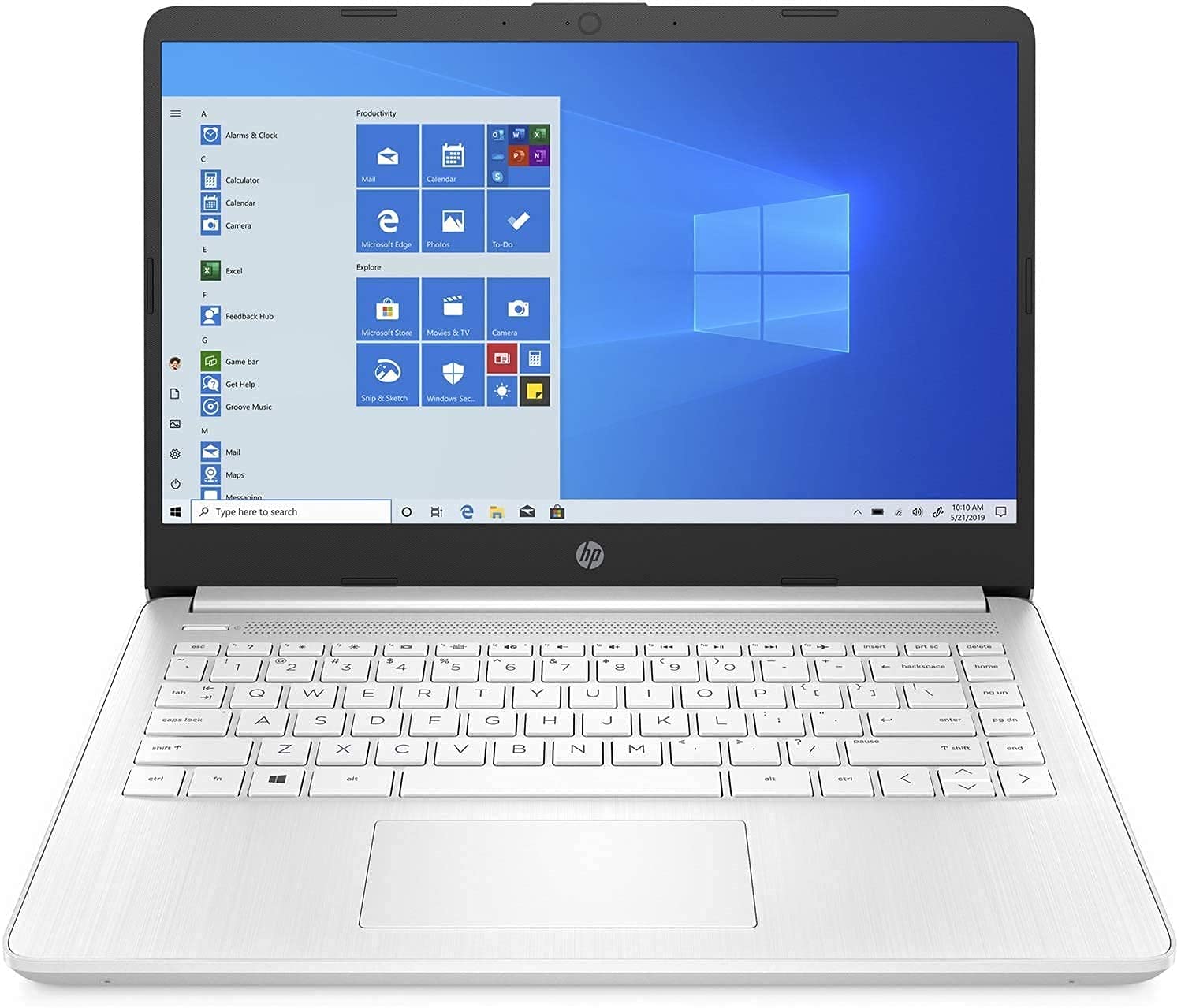 HP 14S-FQ0017NA 14in HD Laptop, AMD 3020e up to 2.6GHz, 4GB DDR4, 64GB eMMC, Wireless 11ac & Bluetooth 4.2, Windows 10 Home - UK Keyboard Layout - Non HP Plain Box (Renewed)