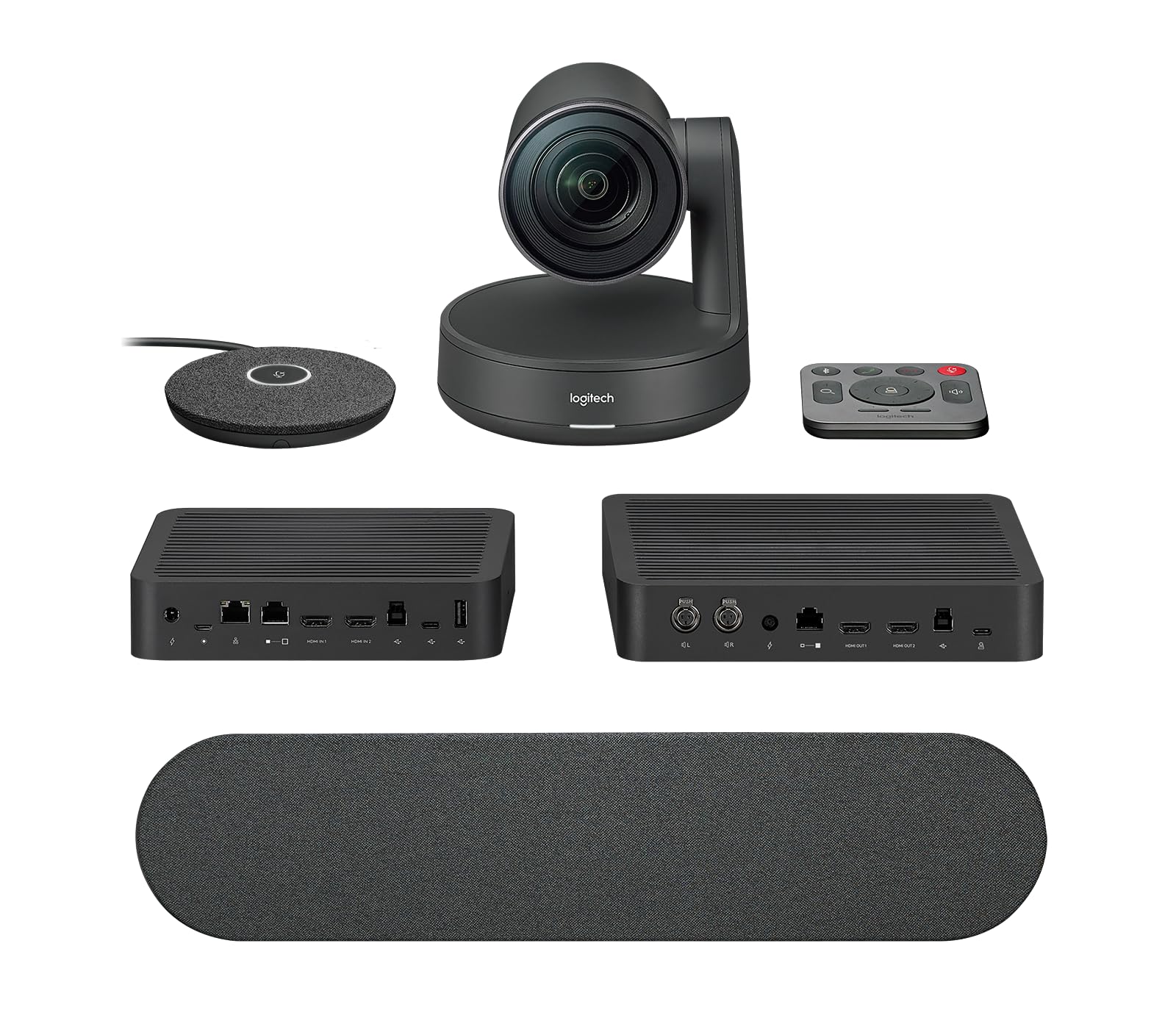 Logitech Rally Camera Kit  Video Conference System - 4K UHD Rally Camera, Display & Table Hub, Rally Speaker, Rally Mic Pod, Remote Control, Power Supplies & Cables (Renewed)