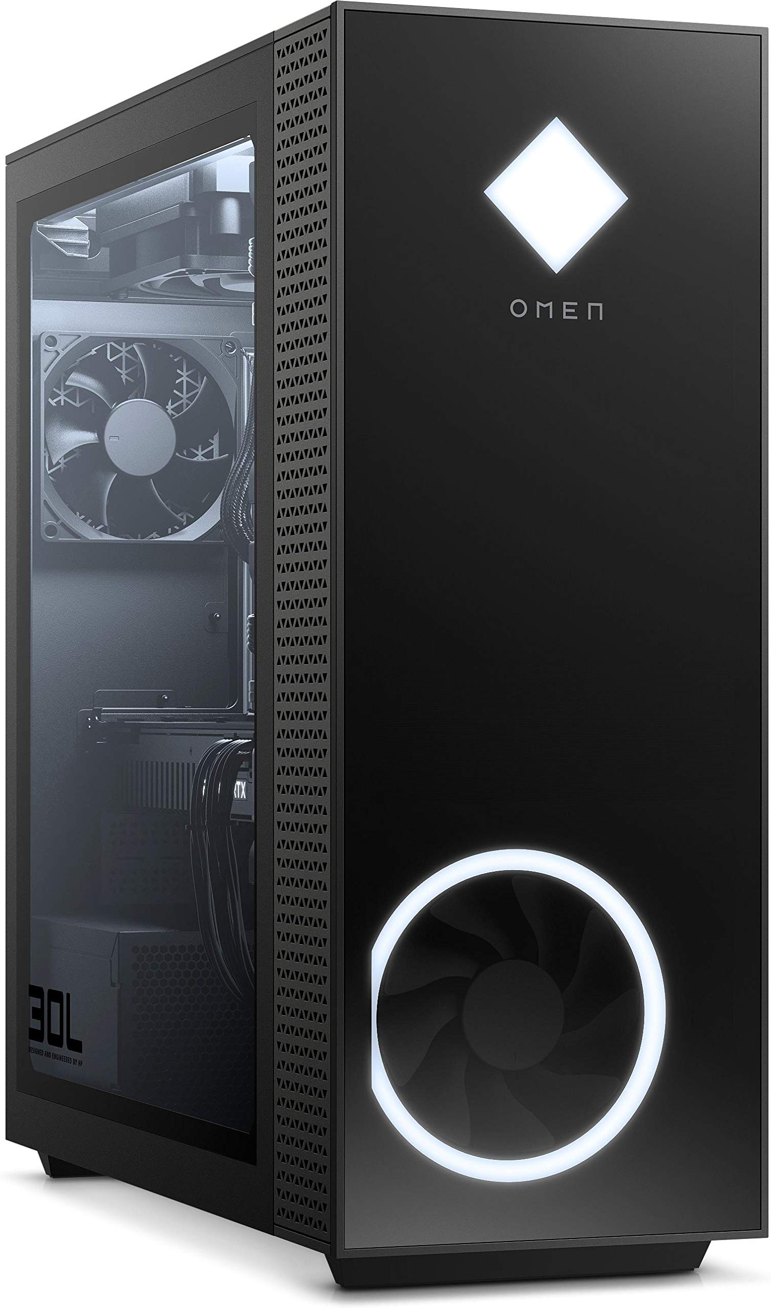 HP OMEN 30L GT13 Gaming Desktop – AMD Ryzen 7 5800X, NVIDIA GeForce RTX 3080 10GB, 2TB PCIe Gen 4.0x4 NVMe, 32GB DDR4, Water-Cooled, 2TB HDD, GbE, WIFI 5 & BT5, RGB Lighting, Windows 11 Pro (Renewed)