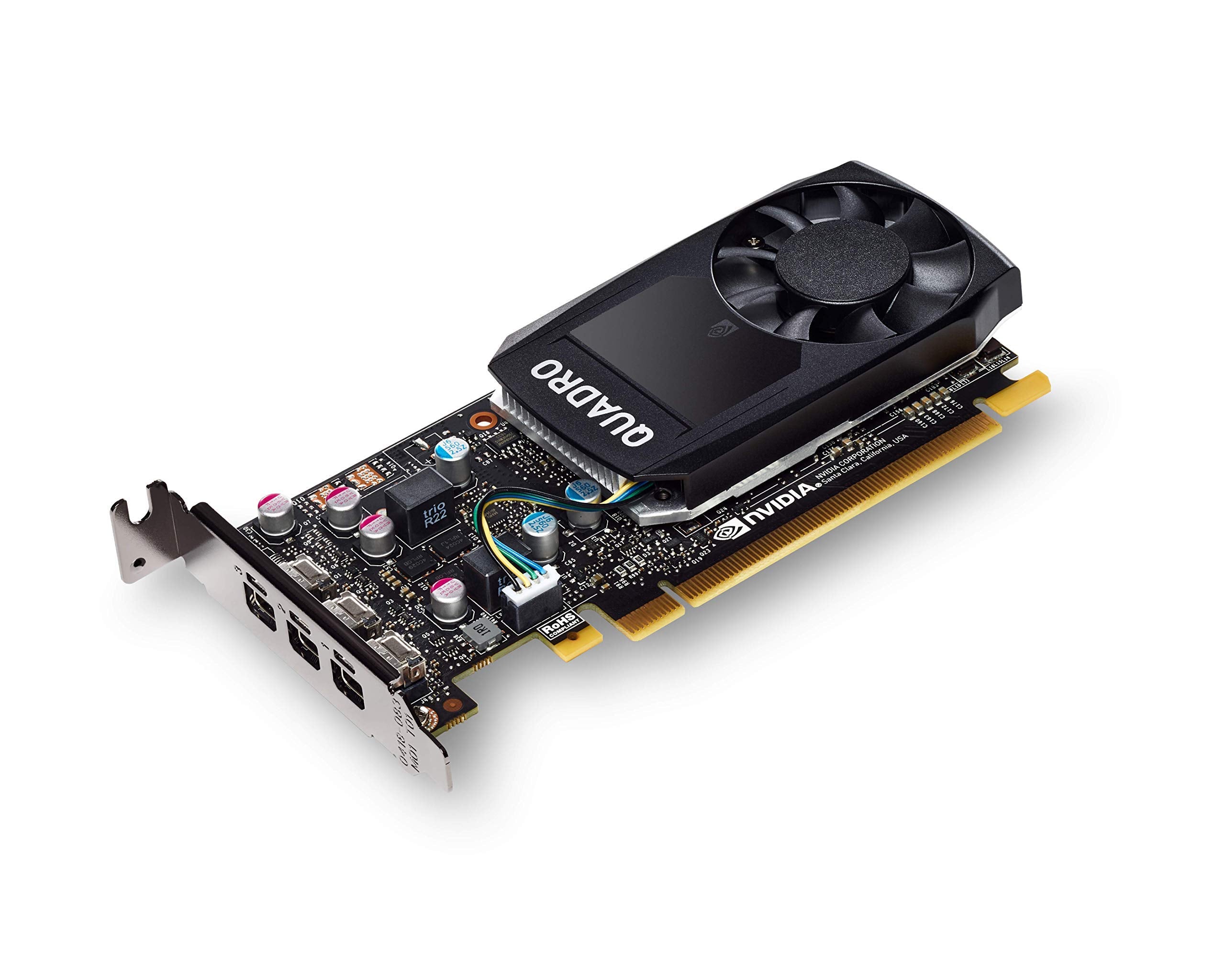 PNY Nvidia Quadro P400 2GB GDDR5 Single-Slot Graphics Card  256 CUDA Cores, 64bit, 3 Mini DisplayPort 1.4 Ports, 30W, PCI Express 3.0 x16 with High- & Low-Profile Bracket (Plain Boxed)