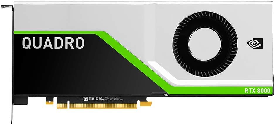 Nvidia Quadro RTX 8000 48GB GDDR6 4x DisplayPort 1x USB C, PCIe Express Professional Graphic Card (Renewed)