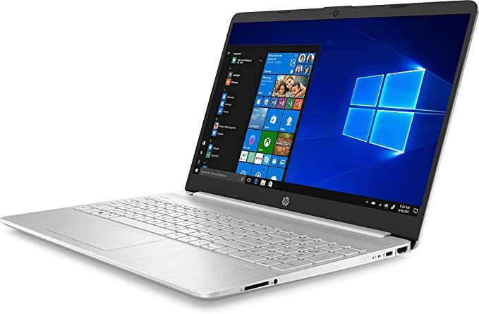 HP 15S-FQ1002NA 15.6" FHD Notebook - i5 1035G1 (4 Cores, 3.6GHz), 8GB DDR4, 512GB NVMe, Intel UHD Graphics, SD Card Reader, WIFI 5 & BT 4.2, HD Webcam, Windows 11 Pro, UK Keyboard (Renewed)