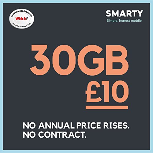 SMARTY Data Sim, 4G/3G Data Deals, Unlimited Calls and Texts, NO Credit Checks, NO Contract