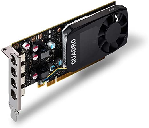 NVIDIA Quadro P600 2GB GDDR5 Graphics Card – 128 Bit Memory Bus, 4 DisplayPorts, Low and High Profile Bracket (Renewed)