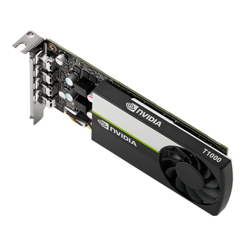 PNY Nvidia Quadro T1000 4GB GDDR6 Single-Slot Low Profile Graphics Card - 896 CUDA Cores, 128bit, 160GB/s, 4 x Mini DisplayPort 1.4, 50W Power Consumption, PCI Express 3.0 x16