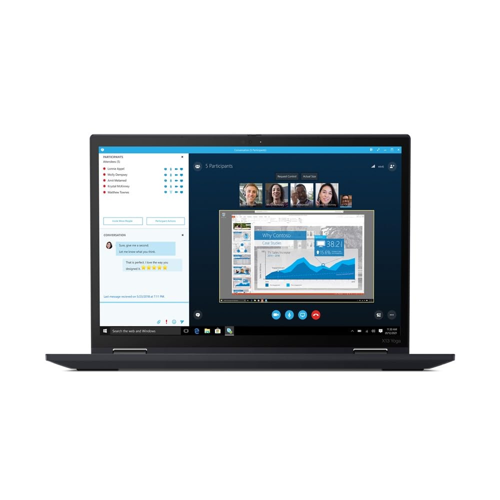 Lenovo ThinkPad X13 Yoga Gen 2 13.3" 2-in-1 Touchscreen, 1TB OPAL PCIe Gen 4.0 x4 NVMe, i7-1165G5, 16GB RAM, Fingerprint & Smartcard Reader, LTE, WIFI 6 & BT 5, Backlit Keys, Windows 11 Pro (Renewed)