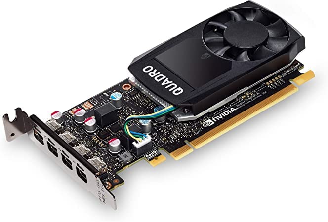 NVIDIA Quadro P600 2GB GDDR5 Graphics Card – 128 Bit Memory Bus, 4 DisplayPorts, Low and High Profile Bracket (Renewed)