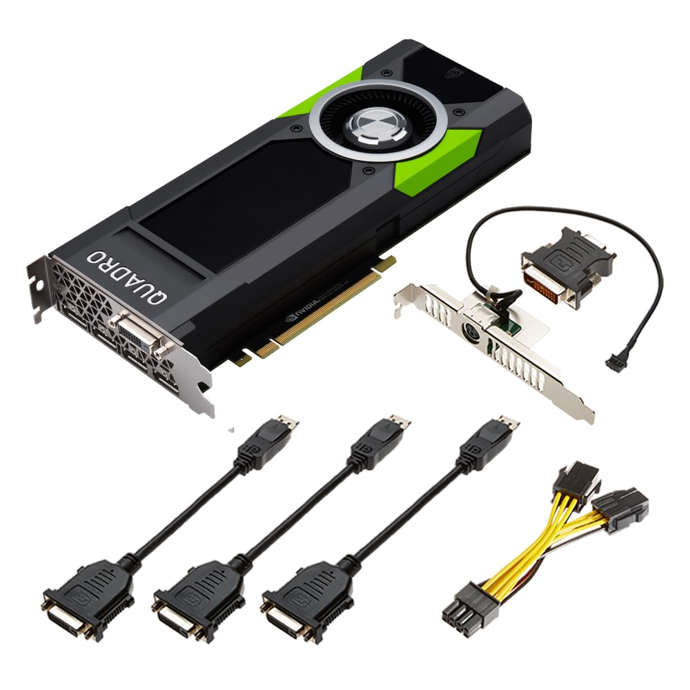 Dell Nvidia Quadro M5000 8GB GDDR5 Graphics Card - 256bit, 2048 Cuda Cores, DirectX 12, 4x DP 1.2 + DVI-I - 0Y1P3V (Renewed)