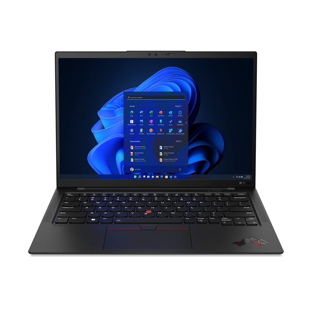 Lenovo ThinkPad X1 Carbon Gen 10, OLED - i7-1260P (12 Cores, 4.7GHz), 2TB PCIe Gen 4.0 x4 NVMe, 16GB LPDDR5, Fingerprint Reader, NFC, WIFI 6 & BT 5.2, Windows 11 Pro, UK Backlit Keys (Renewed)