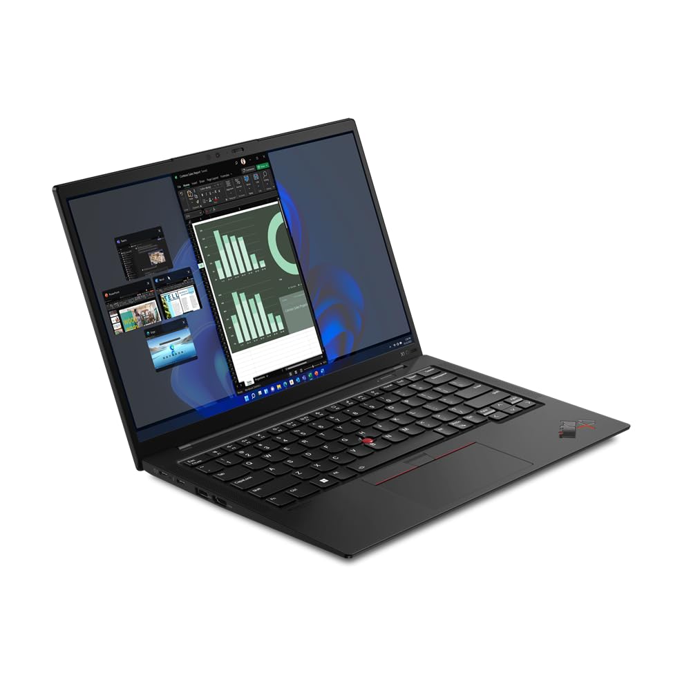 Lenovo ThinkPad X1 Carbon Gen 10, OLED - i7-1260P (12 Cores, 4.7GHz), 2TB PCIe Gen 4.0 x4 NVMe, 16GB LPDDR5, Fingerprint Reader, NFC, WIFI 6 & BT 5.2, Windows 11 Pro, UK Backlit Keys (Renewed)