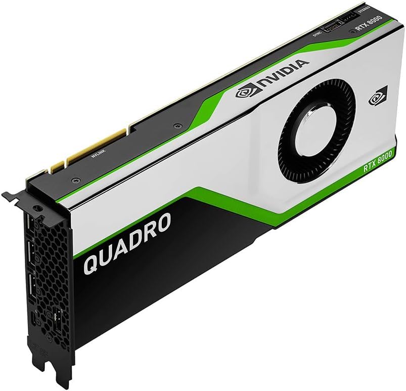 Nvidia Quadro RTX 8000 48GB GDDR6 4x DisplayPort 1x USB C, PCIe Express Professional Graphic Card (Renewed)