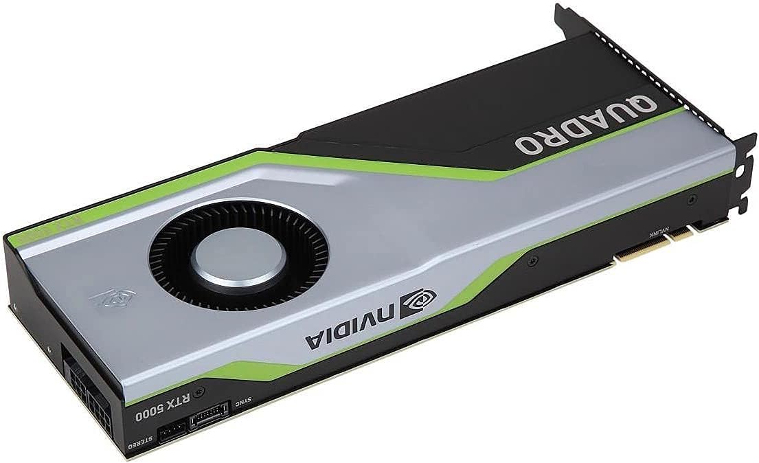 Nvidia Quadro RTX 5000 16GB GDDR6 3x DP 1x USB C, PCIe Express Professional Graphic Card. CARD ONLY, NO RETAIL BOX (NEW) (Renewed)