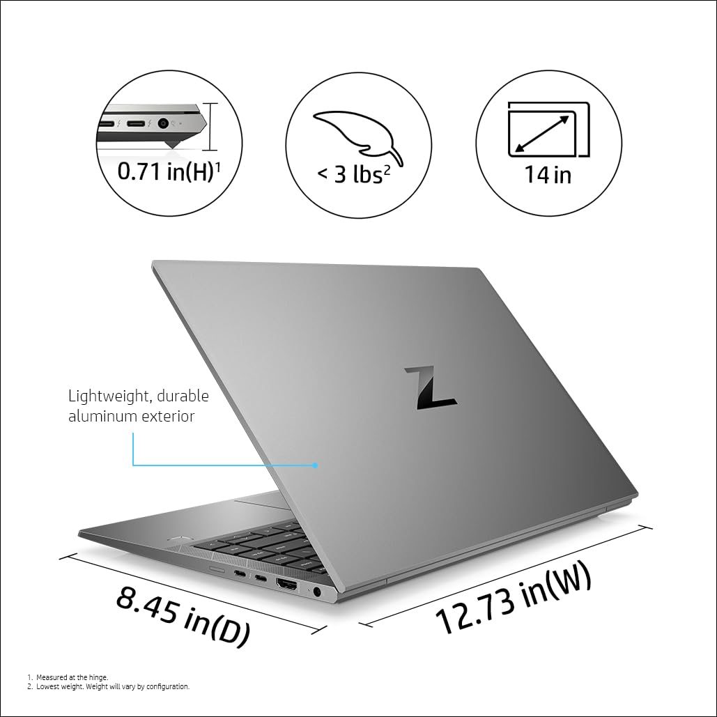 HP ZBook Firefly 14 G8- i7-1165G7, NVIDIA Quadro T500 4GB, 2TB PCIe Gen 4.0 x4 NVMe, 16GB DDR4, Fingerprint & Smartcard Reader, Wolf Security WIFI 6, UK Backlit Keyboard, Windows 11 Pro (Renewed)