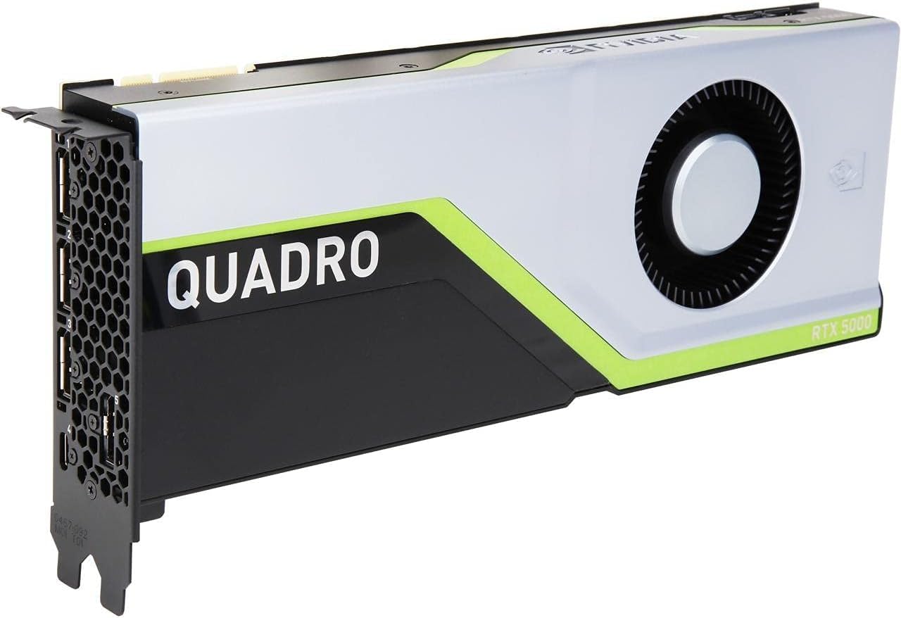 PNY NVIDIA Quadro RTX 5000 16GB GDDR6 3x DP 1x USB C, PCIe Express Professional Graphic Card. OEM CARD ONLY, NO RETAIL BOX (NEW)