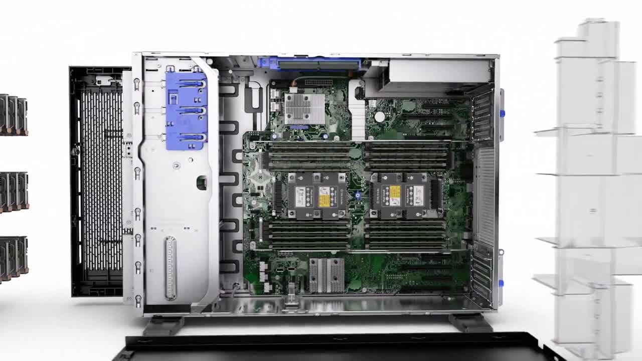 HP ProLiant ML350 Gen 10 Server - 3x 2.4TB HDD, 128GB RDIMM, 1x 300GB HDD, 4x 10GbE ports, P408i-a SR Gen10 RAID Controller, 800W PSU (Renewed)