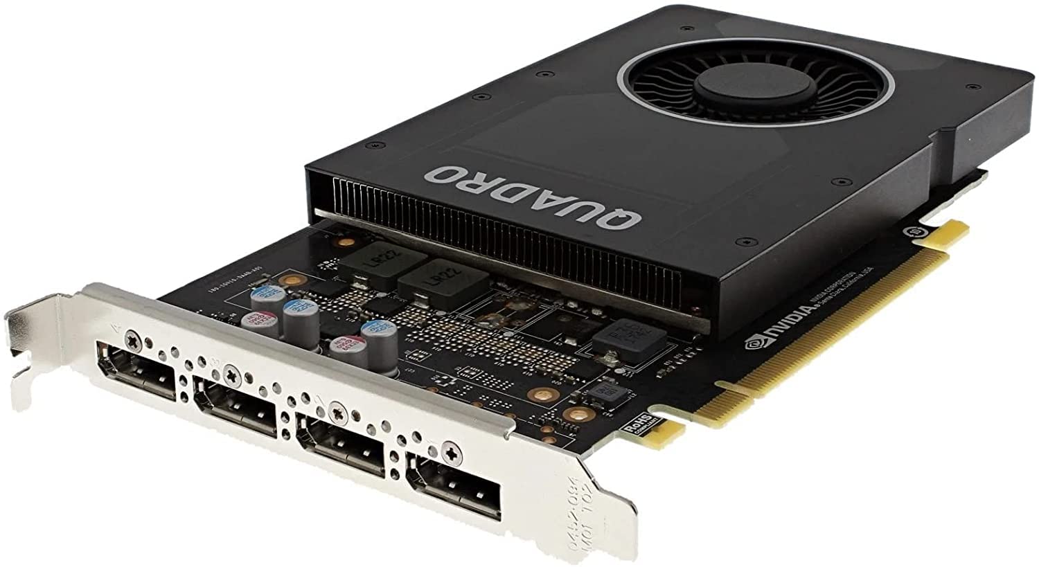 Nvidia Quadro P2000 5GB GDDR5 Single-Slot Graphics Card - 1024 CUDA Cores,  3.0 TFLOPS, 160bit, 140GB/s, 4 x DisplayPort 1.4, 75W Power Consumption, ...