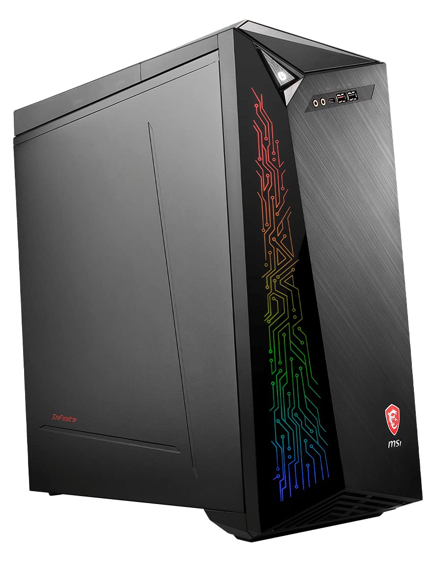 MSI MAG Infinite Gaming PC – i7 10700K (8 Core, 5.1GHz), Nvidia GeForce RTX 3060 8GB, 2TB PCIe Gen 4.0 x4 NVMe, 32GB DDR4, WIFI 6 & BT 5.21, GbE, Windows 11 Pro (Renewed) (Renewed)