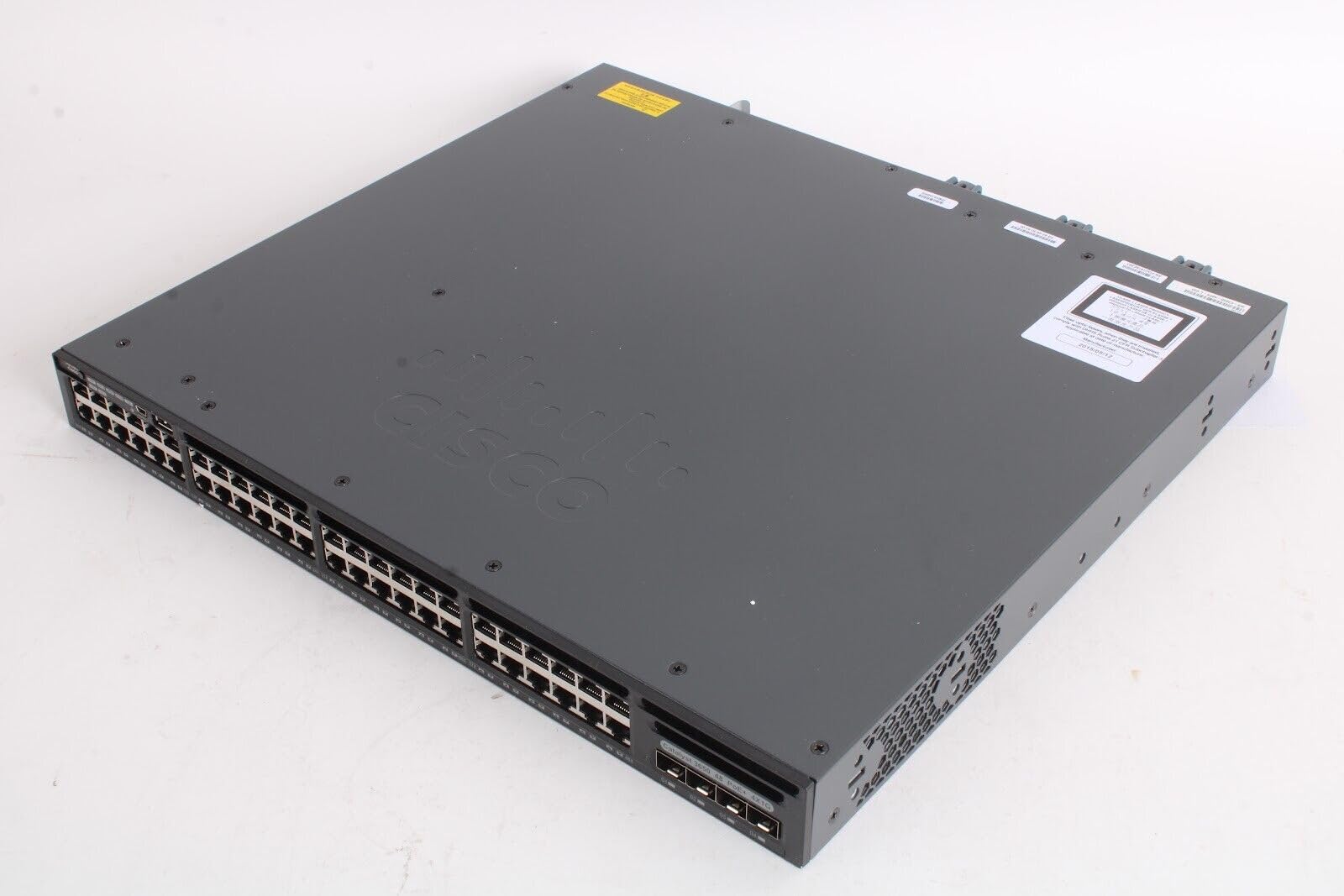 Cisco Catalyst 3650-48PS-L Network Switch, 48 Gigabit Ethernet (GbE) PoE+ Ports, four 1 G Uplinks, 640WAC Power Supply, 1 RU, LAN Base Feature Set, Enhanced Limited (Renewed)