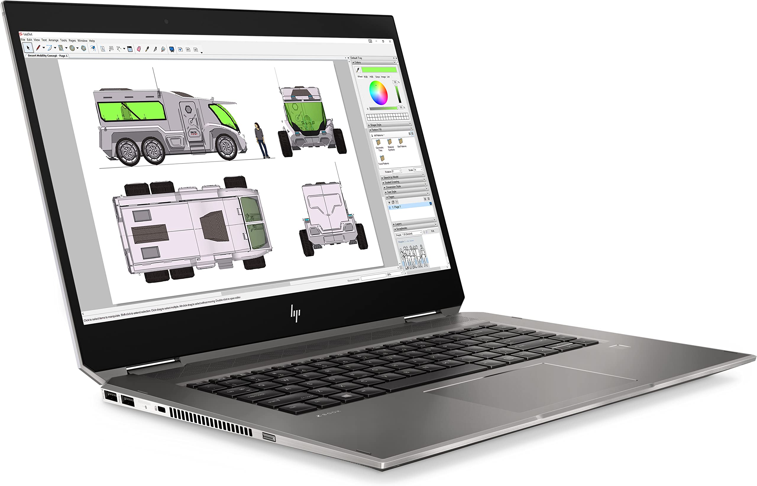 HP ZBook Studio X360 G5 2-in-1 Hybrid Touchscreen, i7-9750H, Nvidia Quadro P1000 4GB, 1TB PCIe Gen 4.0 x4 NVMe, 32GB DDR4, Fingerprint & SD Card Reader, UK Backlit Keyboard, Windows 11 Pro (Renewed)