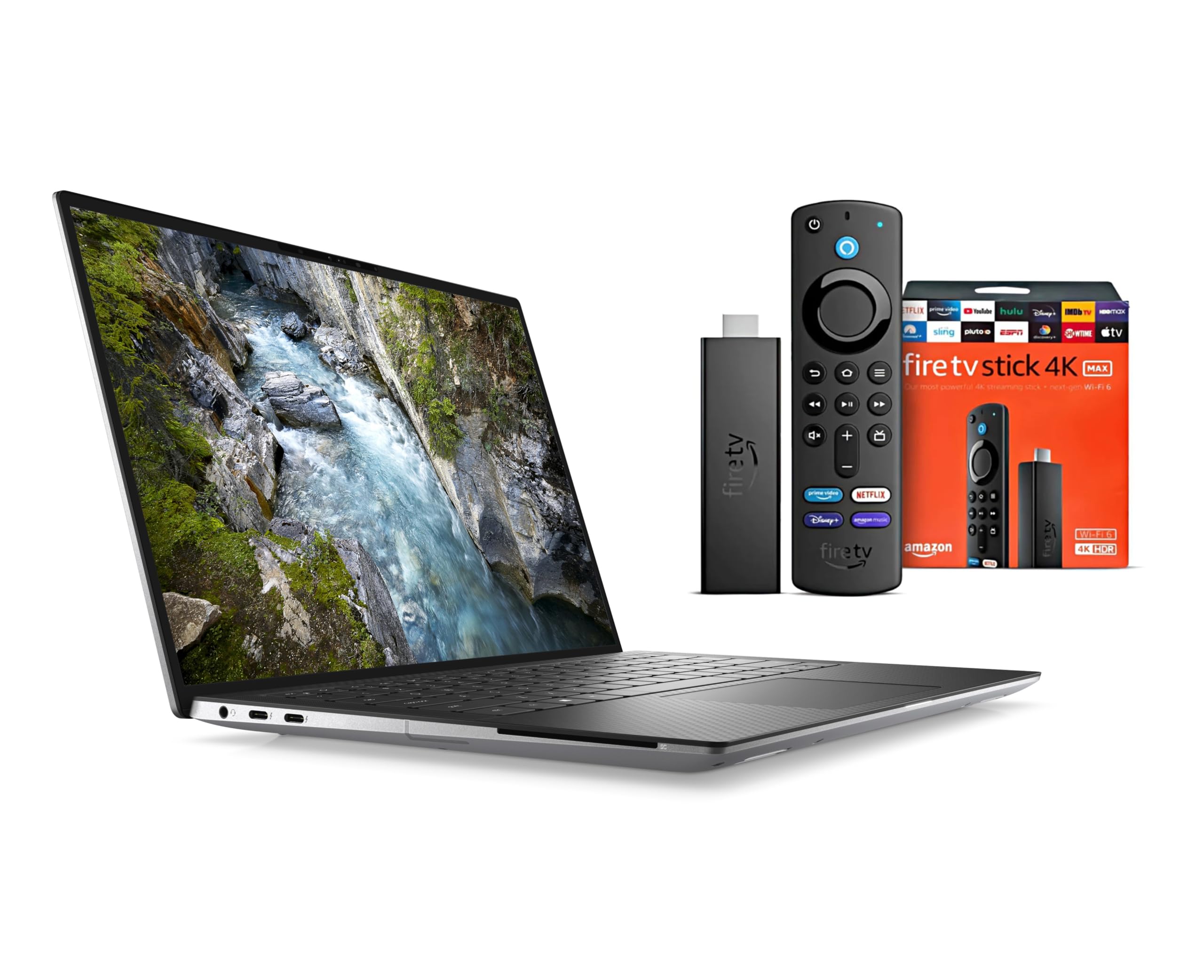 Dell Precision 5470 14 FHD+ Laptop with Fire TV Stick 4K Max Gen 2 Bundle - i7-12800H, 1TB Gen 4 NVMe, 16GB, Nvidia RTX A1000, FPR & SC Reader, NFC, Backlit Keys, 3Yr Warranty, Win 11 Pro (Renewed)